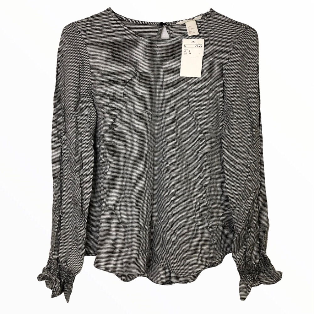 NWT H&M Houndstooth Blouse